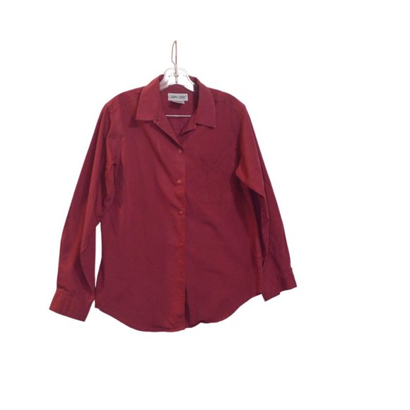 CABIN CREEK (R) Long Sleeves Red Button-Down Shirt Front Pocket Small/Chico - Picture 8 of 12